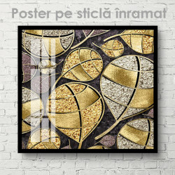 Poster, Frunze abstracte aurii