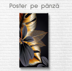 Poster, Frunze aurii ale plantelor tropicale
