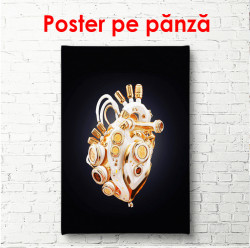 Poster, Inimă abstractă pe fundalul negru