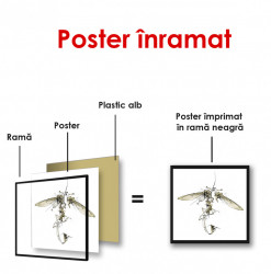 Poster, Insectă abstractă pe un fundal alb