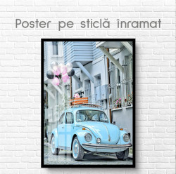 Poster, Mașină de epocă albastră