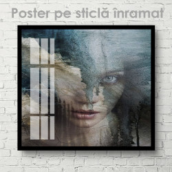 Poster, Portret abstract al unei fete
