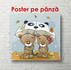 Poster, Urși în ploaie