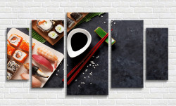 Tablou modular, Set clasic de sushi