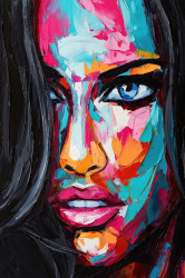 Tablou, Portretul unei fete în culori