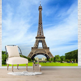 Fototapet, Turnul Eiffel înconjurat de frumusețile naturii