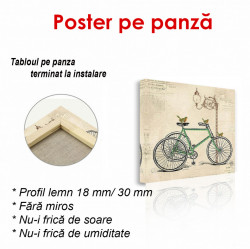 Poster, Bicicleta pe un fundal bej