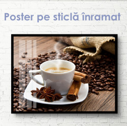 Poster, Cafea fierbinte cu condimente