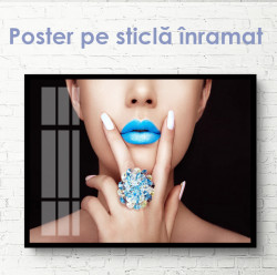 Poster, Fată cu buze albastre
