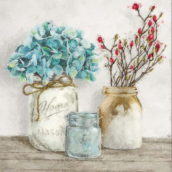 Poster, Flori smulticolore în vaze