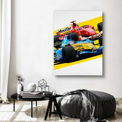 Poster, Formula 1 albastră și roșie