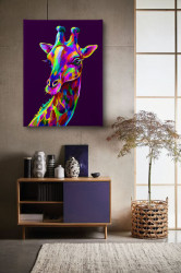 Poster, Girafă multicoloră