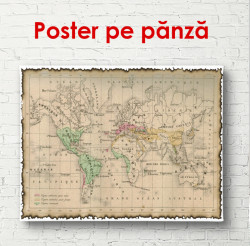Poster, Harta lumii în stil vechi