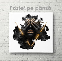 Poster, Imagine abstractă a unei fete în triunghi