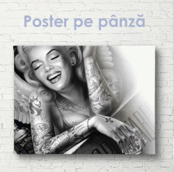 Poster, Marilyn Monroe cu tatuaje