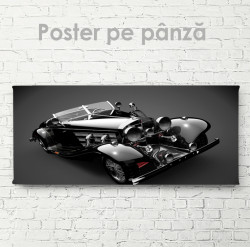 Poster, Mercedes galbenPoster, Mercedes vintage