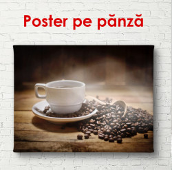 Poster, O cană de cafea pe masă