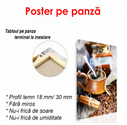 Poster, Pahar cu cafea și boabe de cafea