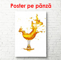 Poster, Paharul abstract cu băutura portocalie