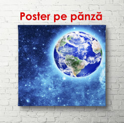 Poster, Pământul și o galaxie albastră