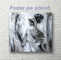 Poster, Portretul unei fete în nuanțe reci