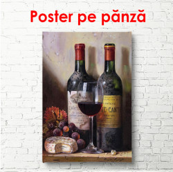 Poster, Sticlele de vin pe masă