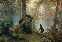 Poster, Urși în pădure