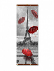 Roll-up, Turnul Eiffel într-o zi ploioasă