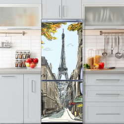 Stickere 3D pentru uși, Parisul, 1 foaie de 80 x 200 cm
