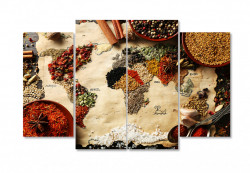 Tablou modular, Harta lumii simulată din condimentele tradiționale