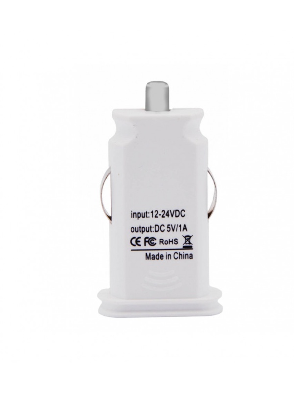 Incarcator Auto universal, compact, 5v 1000 mAh, USB, Alb
