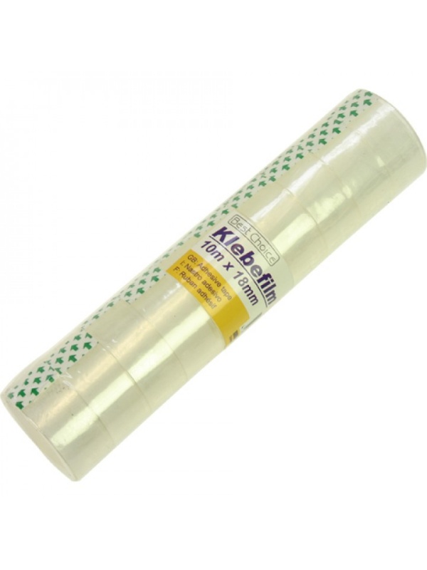 Set 10 role, banda adeziva scotch Ultra Clear, 10 m x 18 mm, transparenta