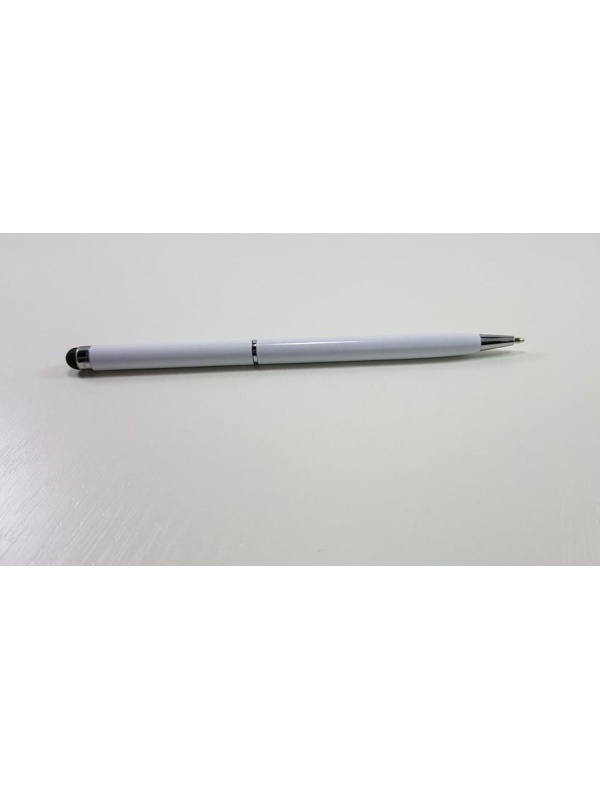 Stylus de precizie cu pix - corp metalic - Alb