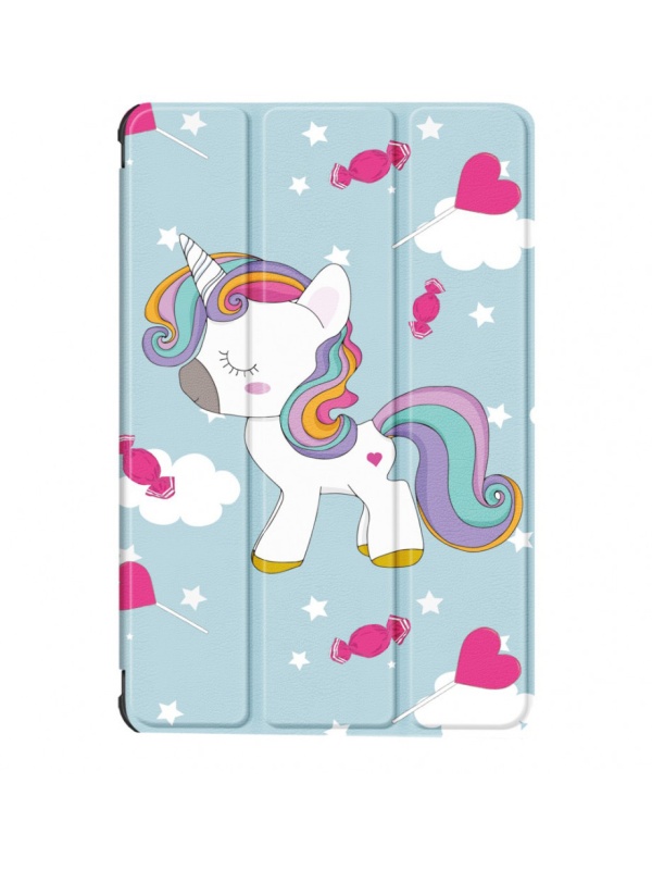 Husa smart cover tableta, pentru Lenovo Tab M10 gen 3 10.1 inch TB-328 model unicorn, albastru deschis
