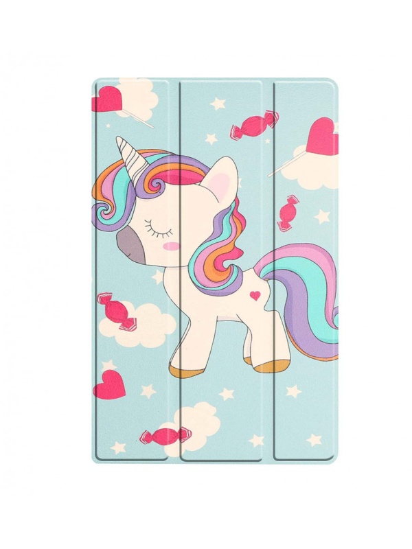 Husa Smart Cover tableta, pentru Lenovo Tab M10 Plus 10.6 Inch TB-128 2022 model unicorn, albastru deschis