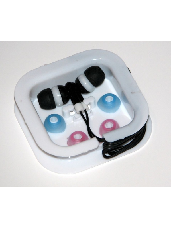 Casti audio pentru copii cu dopuri din silicon, negre