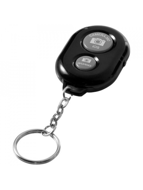 Telecomanda cu bluetooth, tip breloc, selfie, Android si IOS, neagra