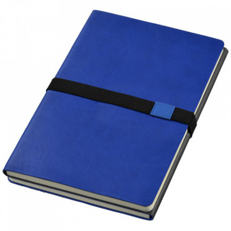 Agenda dubla DoubleDoppio, coperti groase din piele eco, A5, 2x65 file, Albastru-Gri