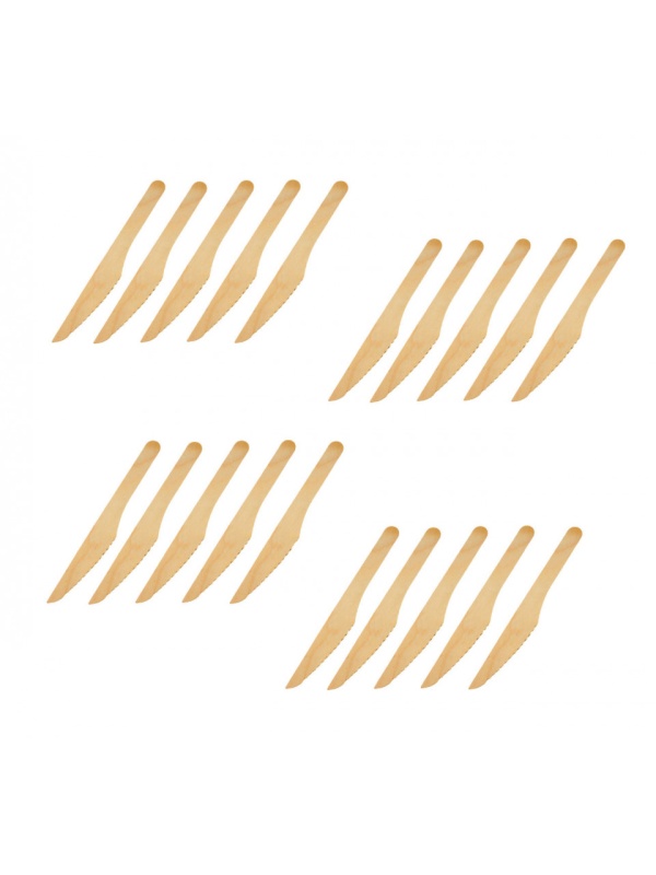 Set 20 bucati, cutite din lemn de bambus, 100% naturale