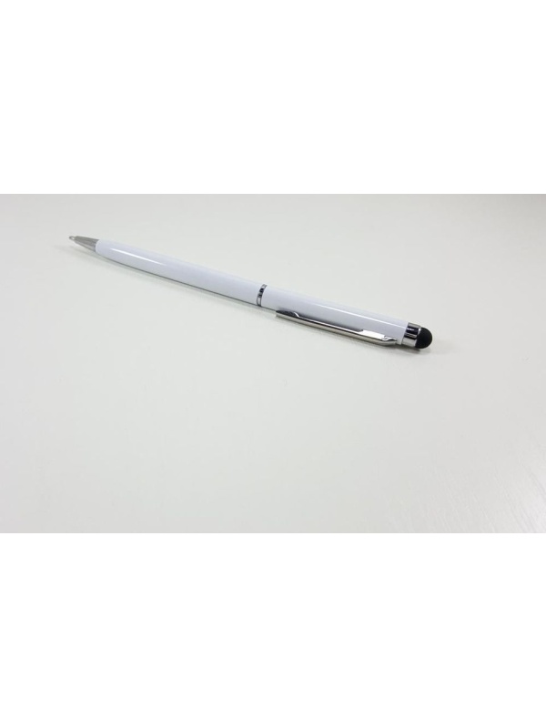 Stylus de precizie cu pix - corp metalic - Alb