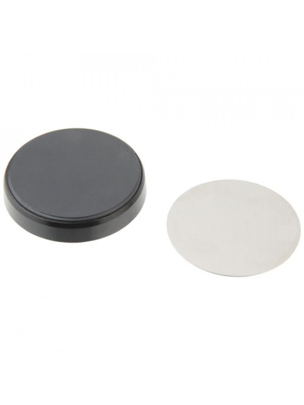 Suport auto magnetic, autoadeziv, compact, 33x8 mm, Negru