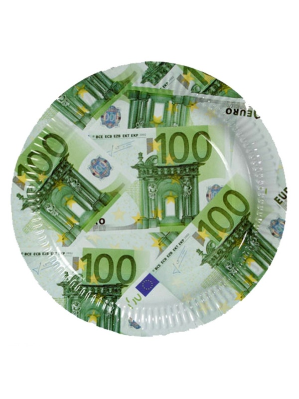 Set 10 bucati, farfurii pentru petreceri adulti, carton imprimat, 23cm, model EURO