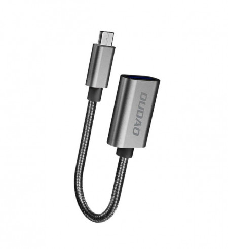 Cablu OTG USB to Micro USB, 17 cm, Dudao L15M, negru
