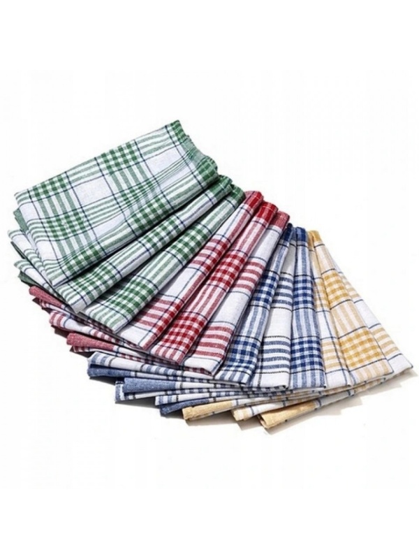 Set 12 bucati, prosoape de bucatarie cu tesatura rara, 40 x 70, multicolor