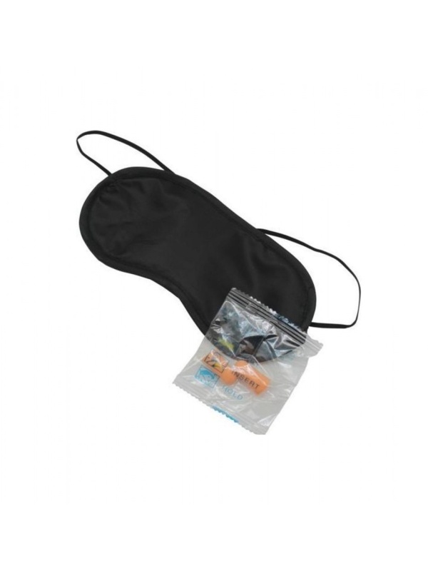 Set de calatorie, Masca de dormit si dopuri pentru urechi, Negru