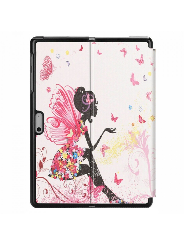 Husa smart cover tableta, pentru Microsoft Surface Go 3 10.5, model zana, roz