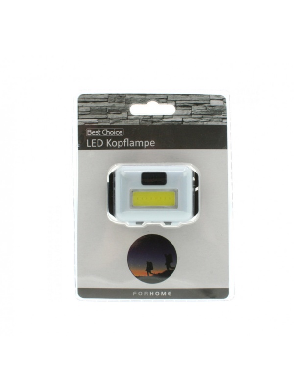 Lanterna frontala de cap cu baterii, usoara, 8 LED-uri, 3 moduri de iluminare, Alba