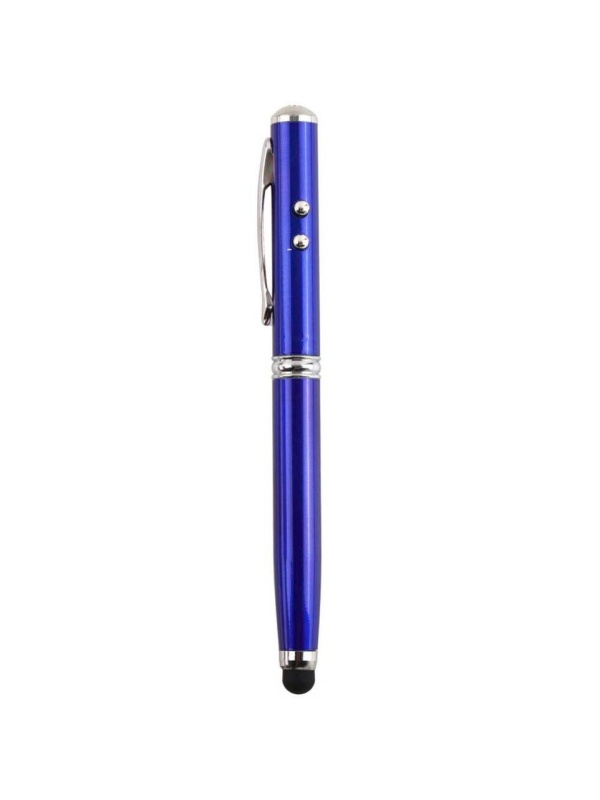 Stylus Pen albastru, cu 4 functii. Laser, Stylus, Lanterna si Pix
