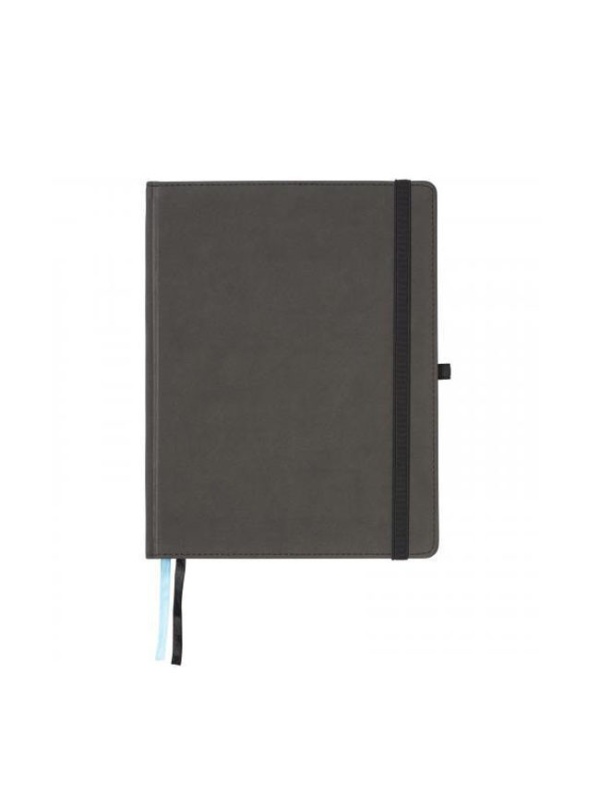 Agenda Conference Lux, coperti cartonate, piele ecologica, B5, 242x187 mm, 86 file, Neagra