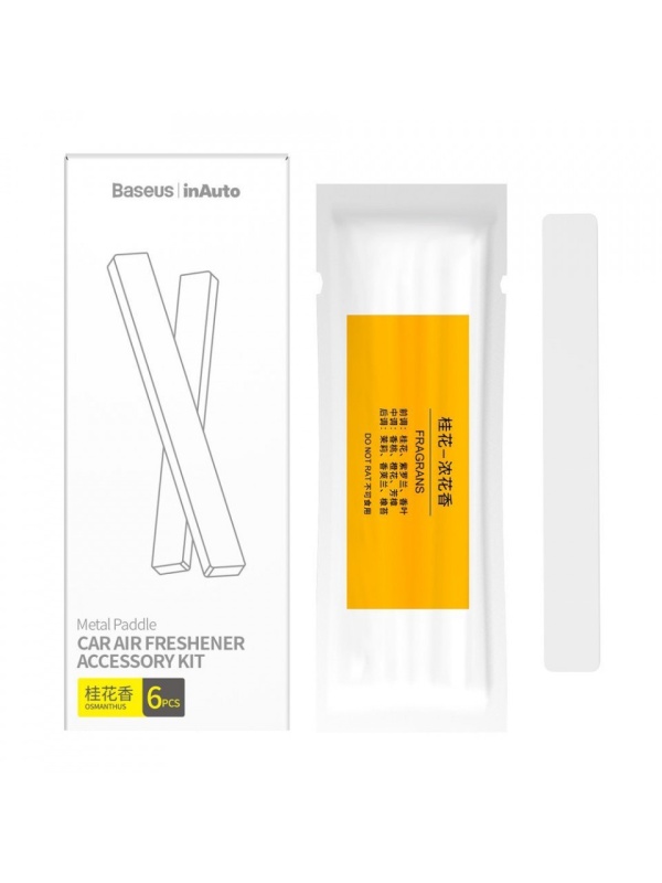 Set 6 bucati, rezerva odorizant auto aromaterapie Baseus Metal Paddle, Osmanthus